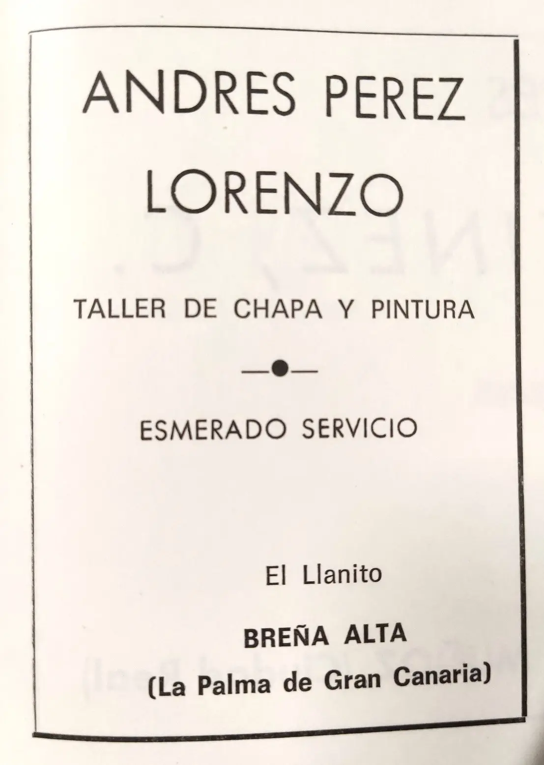 Publicidad La Palma, 1971